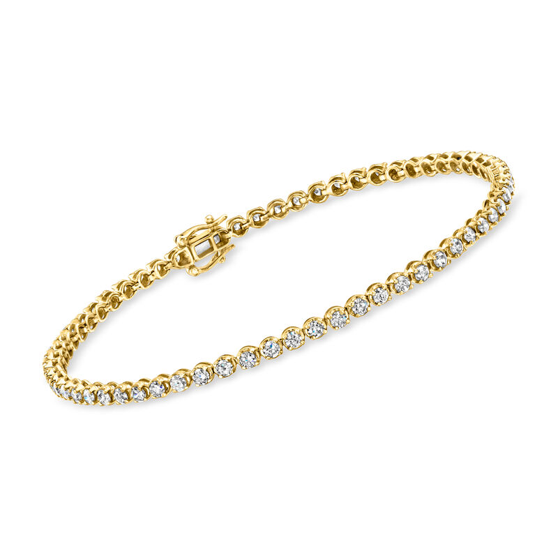 2.00 ct. t.w. Diamond Tennis Bracelet in 14kt Yellow Gold image number 0