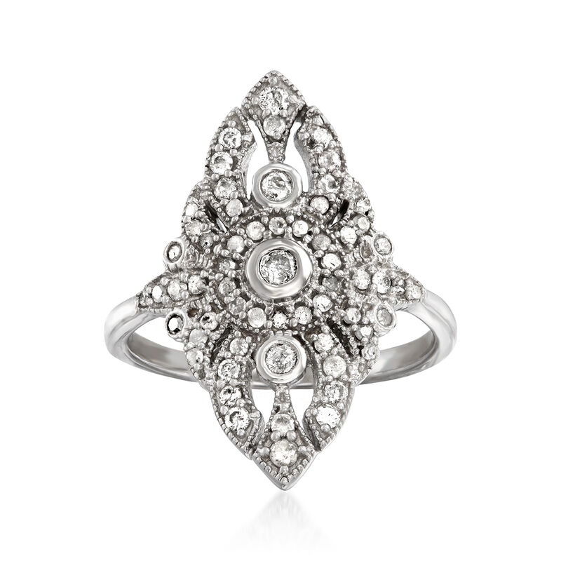 .50 ct. t.w. Diamond Openwork Ring in Sterling Silver image number 0