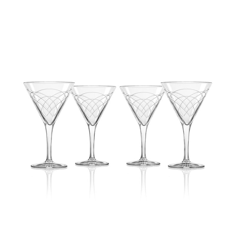 Rolf Glass &quot;Mid-Century Modern&quot; Set of 4 Martini Glasses image number 0