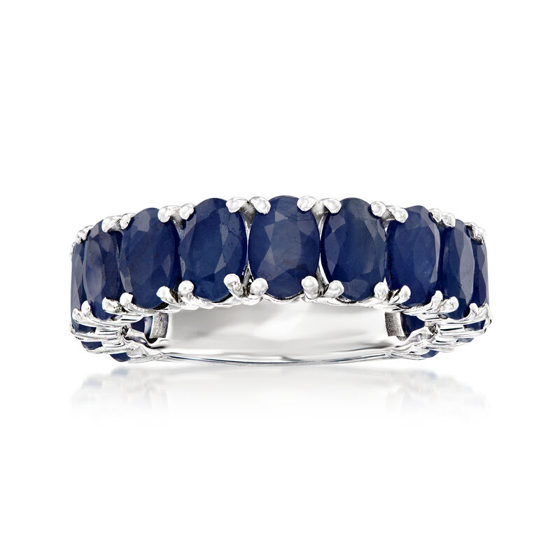 7.00 ct. t.w. Sapphire Ring in Sterling Silver image number 0