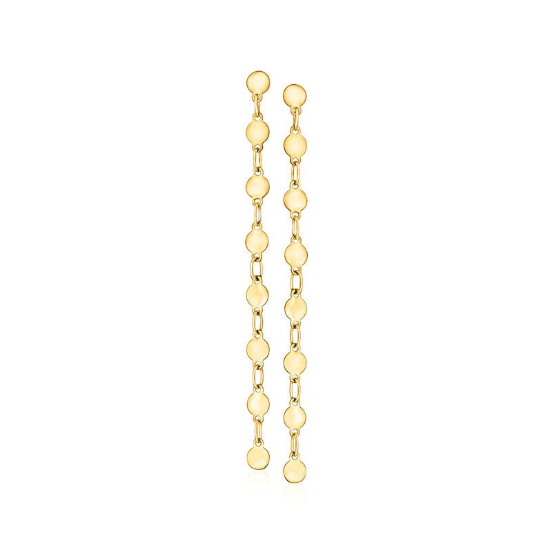 14kt Yellow Gold Linear Drop Earrings image number 0
