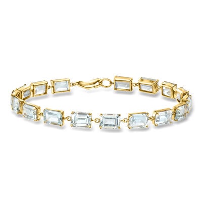 C. 1990 Vintage 17.00 ct. t.w. Aquamarine Bracelet in 18kt Yellow Gold