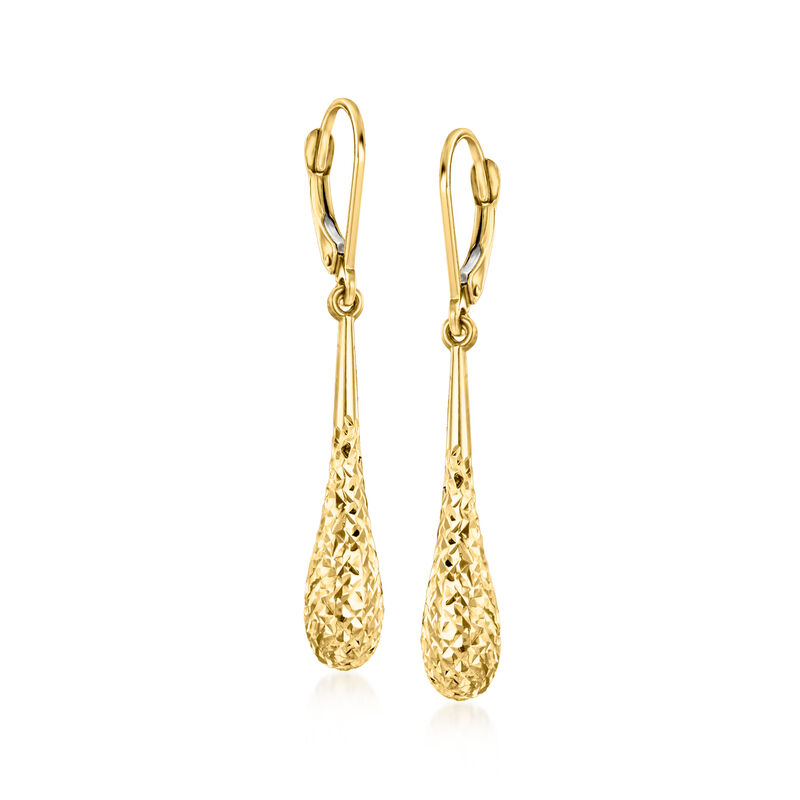 10kt Yellow Gold Teardrop Earrings image number 0
