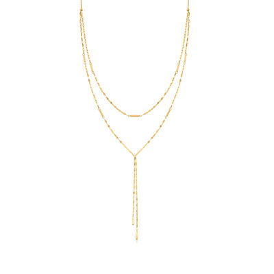 14kt Yellow Gold Multi-Strand Y-Necklace