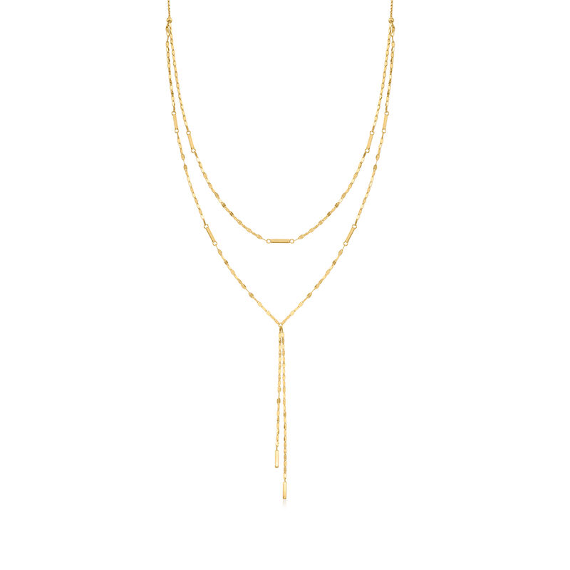 14kt Yellow Gold Multi-Strand Y-Necklace image number 0