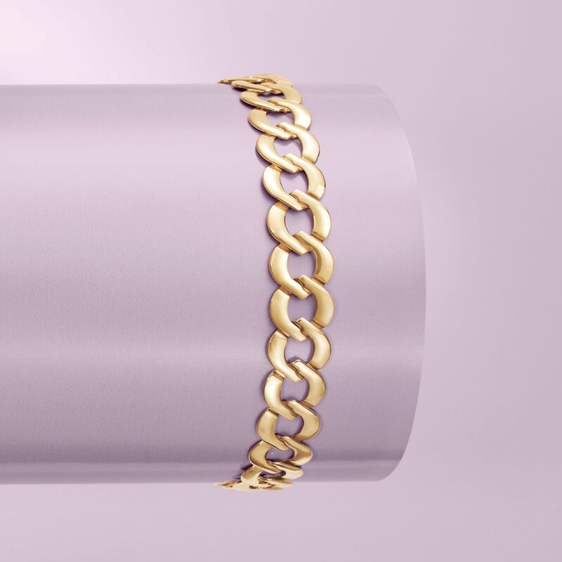 14kt Yellow Gold Curb-Link Bracelet image number 2