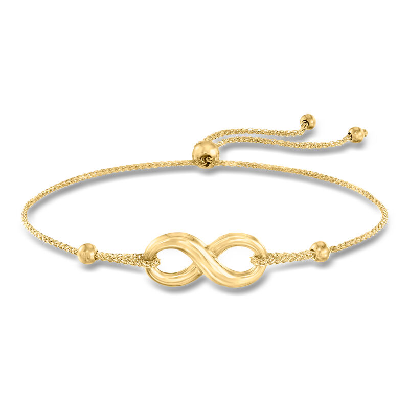 14kt Yellow Gold Infinity Symbol Bolo Bracelet  image number 0