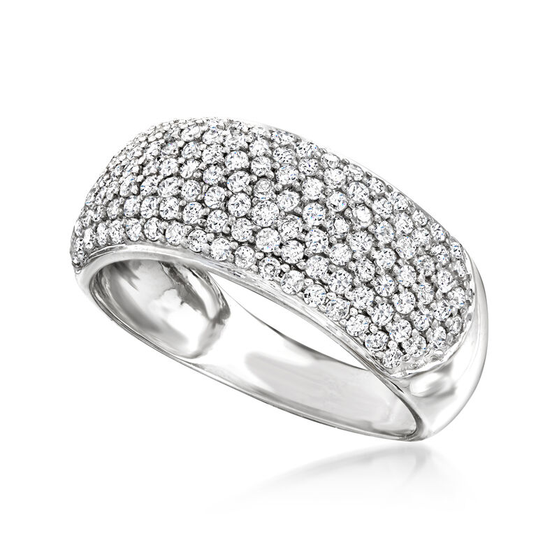 1.00 ct. t.w. Pave Diamond Ring in 14kt White Gold image number 3