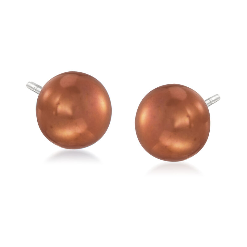 8-8.5mm Multicolored Cultured Pearl Jewelry Set: Eight Pairs of Stud Earrings with Sterling Silver  image number 5