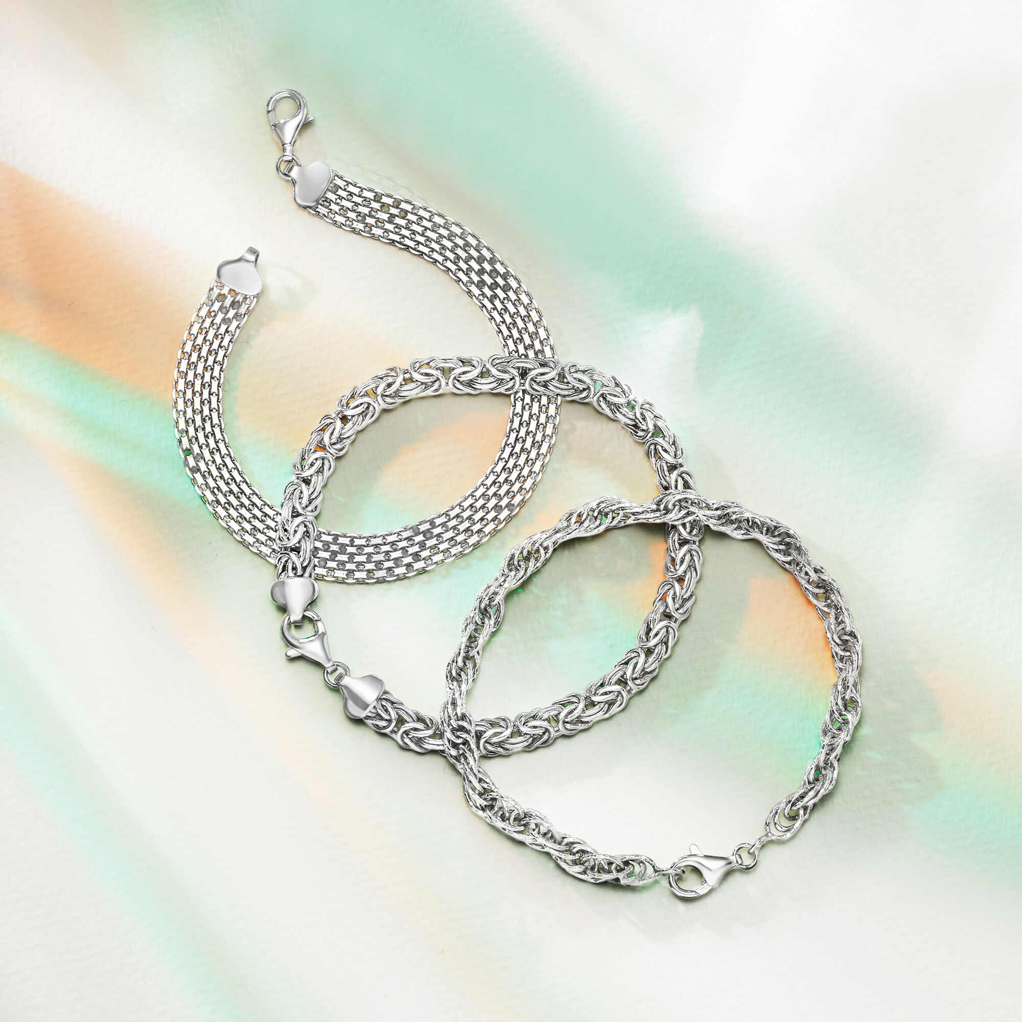 Sterling silver chain and bracelet set new arrivals