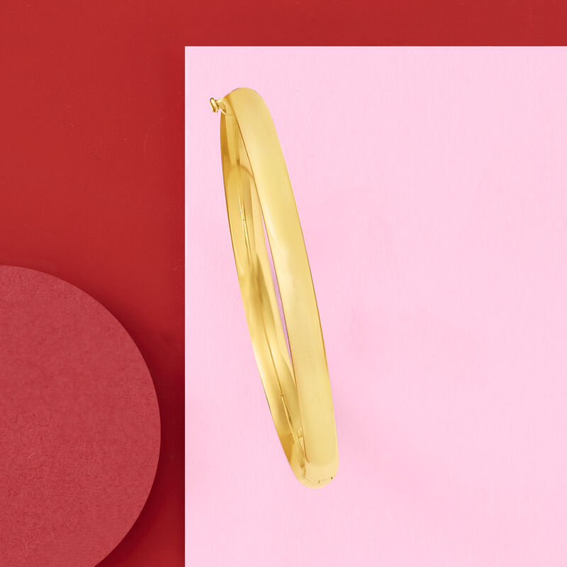Child's 14kt Yellow Gold Bangle Bracelet. 5.5&quot; image number 2