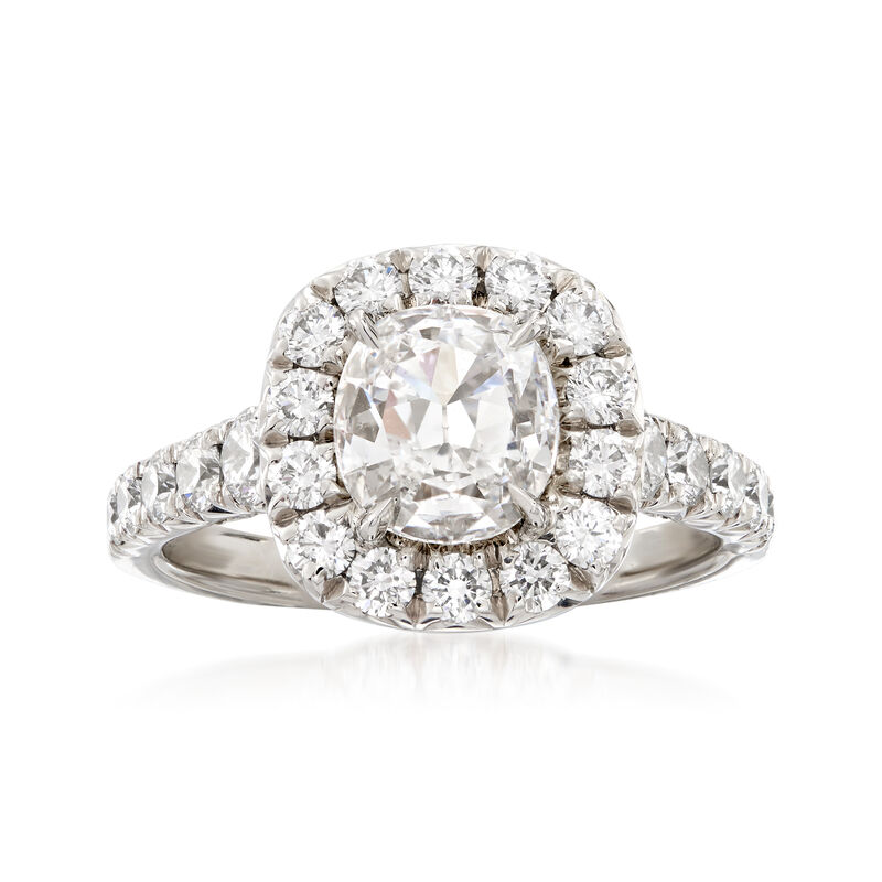 Henri Daussi 2.15 ct. t.w. Certified Diamond Engagement Ring in 18kt White Gold image number 0