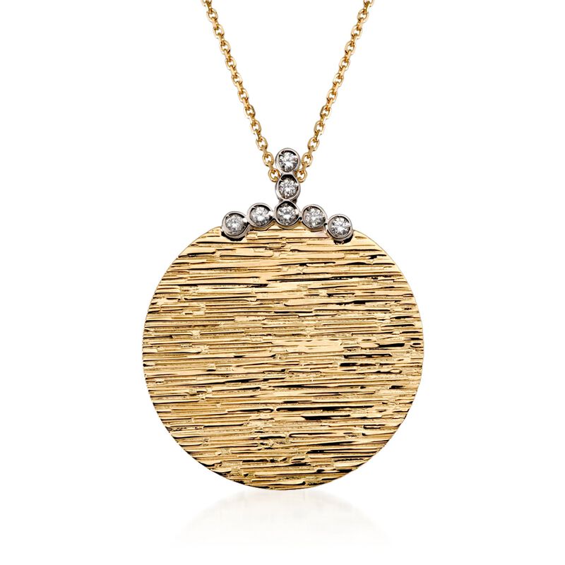Roberto Coin .10 ct. t.w. Diamond Circle Necklace in 18kt Yellow Gold  image number 0