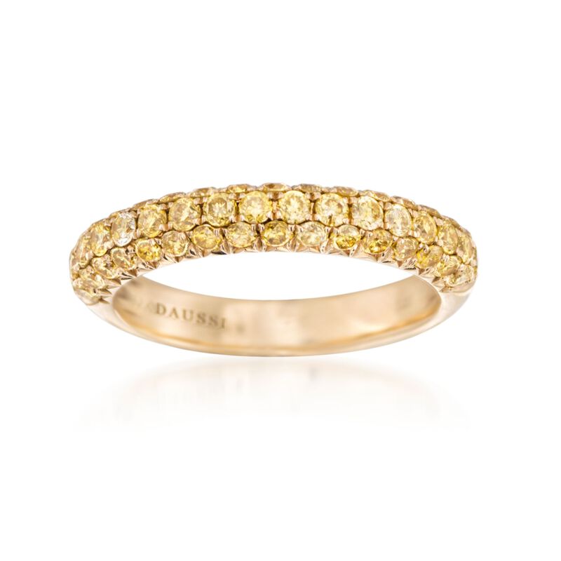 Henri Daussi 1.00 ct. t.w. Fancy Yellow Diamond Wedding Ring in 14kt Yellow Gold image number 0