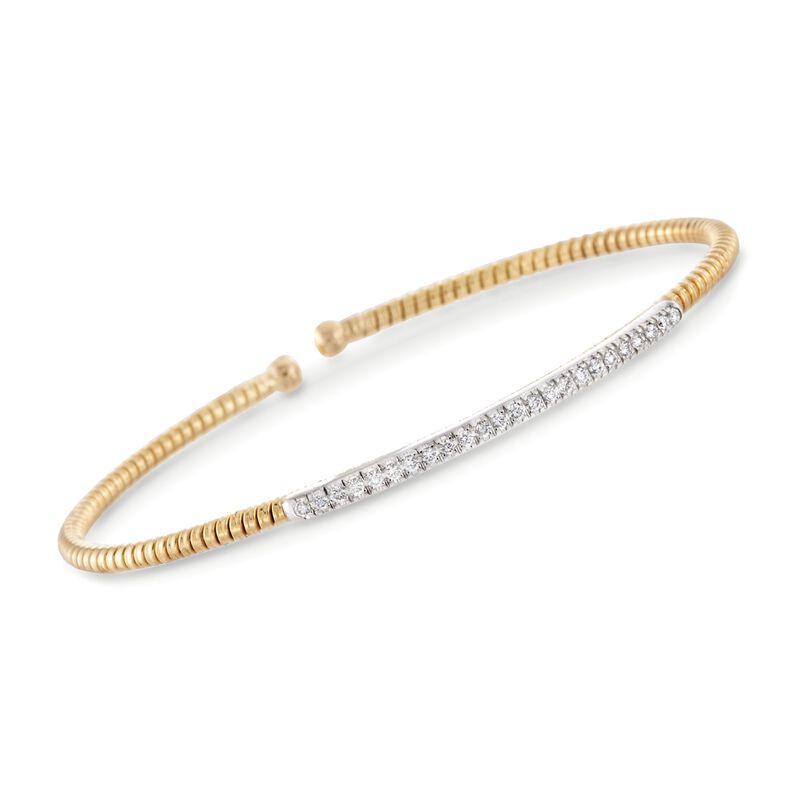 .24 ct. t.w. Diamond Bar Cuff Bracelet in 18kt Yellow Gold image number 0
