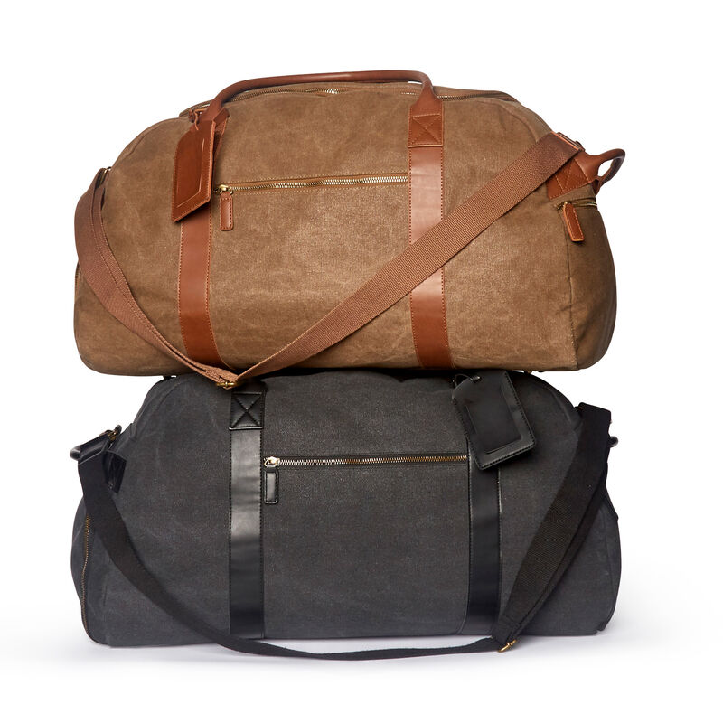 Brouk & Co. "Ballistic" Black Waxed Canvas Duffel Bag image number 2