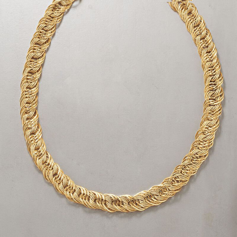 14kt Yellow Gold Multi-Link Necklace image number 2