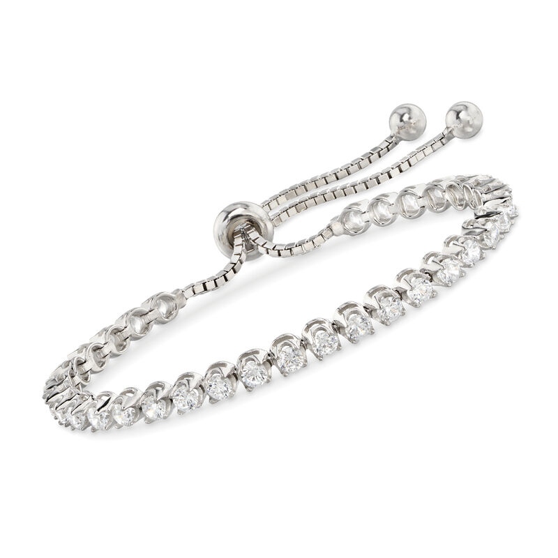 3.50 ct. t.w. CZ Bolo Tennis Bracelet in Sterling Silver image number 0