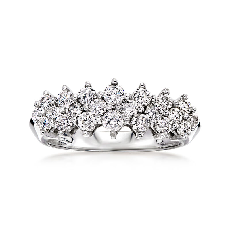 C. 2000 Vintage 1.00 ct. t.w. Diamond Ring in 14kt White Gold. Size 6.75 image number 0