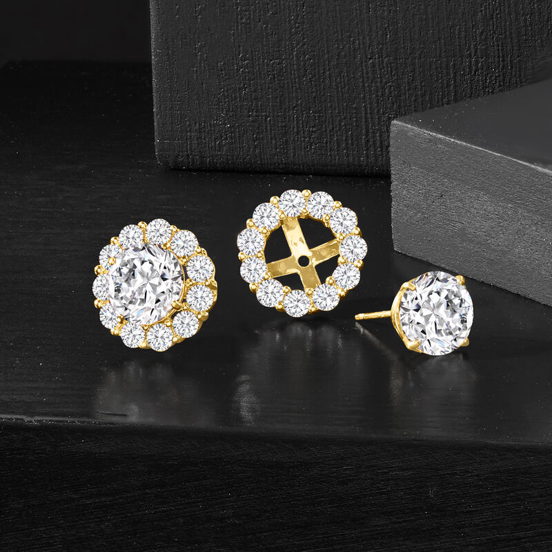 1.50 ct. t.w. Diamond Earring Jackets in 14kt Yellow Gold image number 4