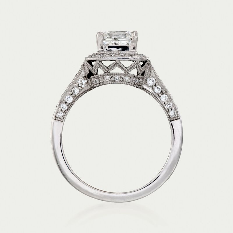 1.63 ct. t.w. Certified Diamond Engagement Ring in 18kt White Gold image number 3