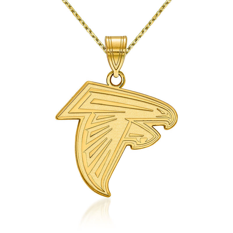 14kt Yellow Gold NFL Atlanta Falcons Pendant Necklace. 18&quot; image number 0