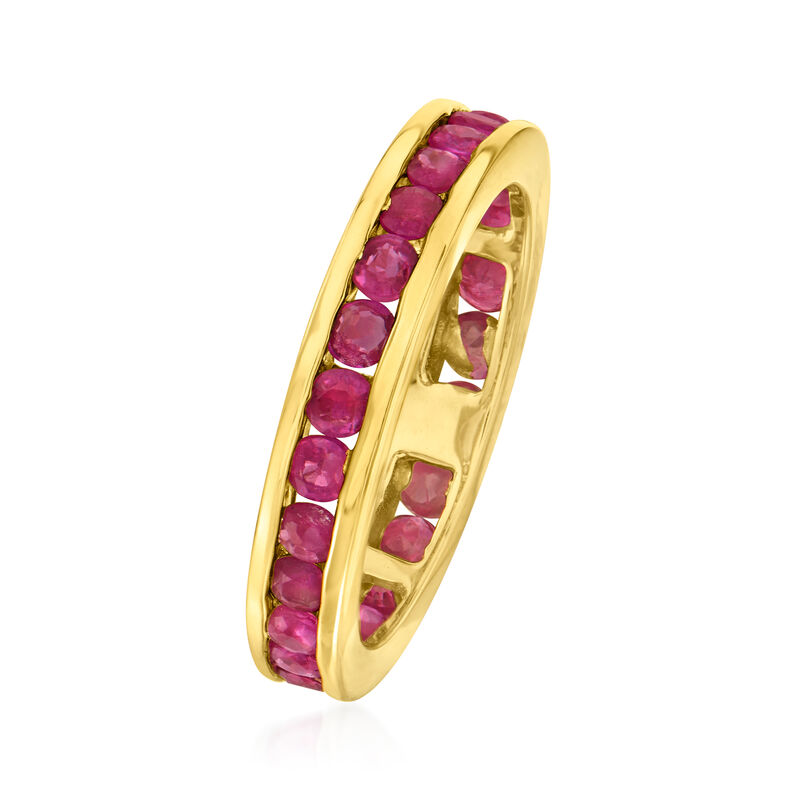 1.60 ct. t.w. Ruby Eternity Band in 14kt Yellow Gold image number 2