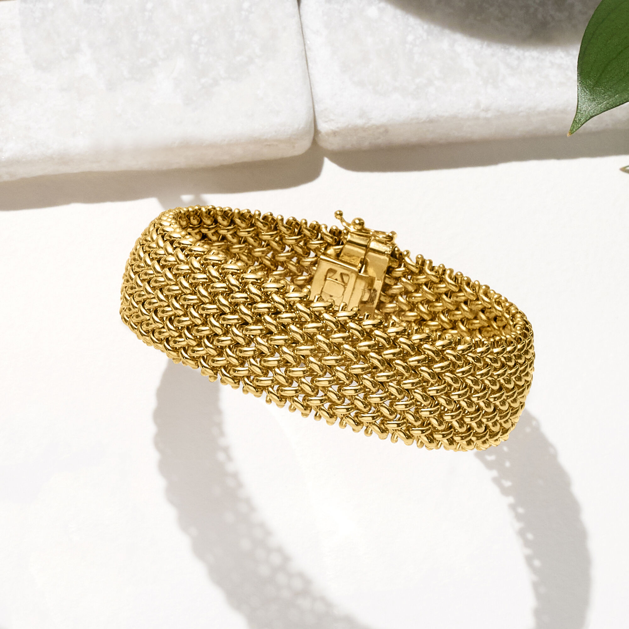 Italian 18kt Yellow Gold Riso Bracelet
