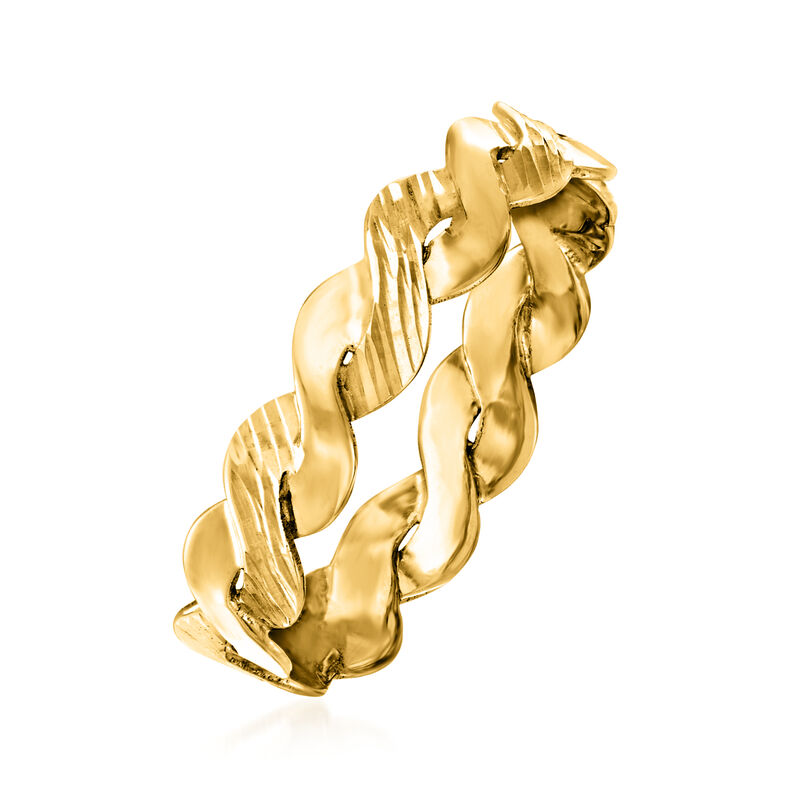 Italian 14kt Yellow Gold Twisted Ring image number 2