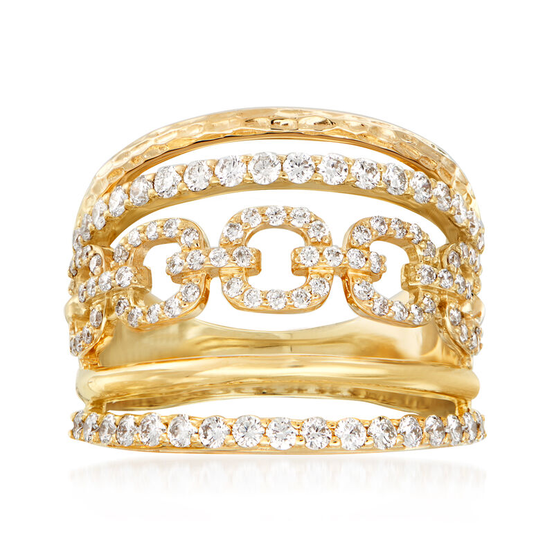 1.00 ct. t.w. Diamond-Link Ring in 14kt Yellow Gold. Size 7 image number 0