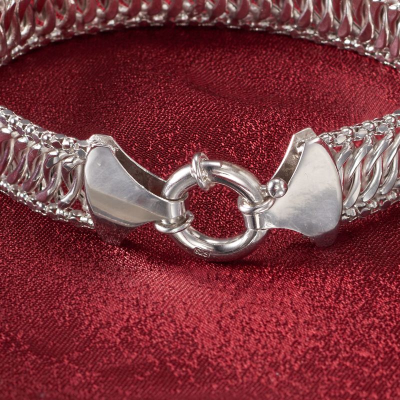 Italian Sterling Silver Multi-Chain Link Bracelet image number 6