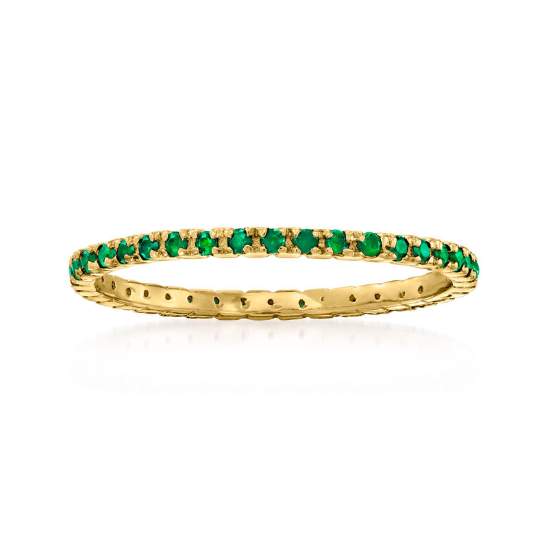 .33 ct. t.w. Emerald Eternity Band in 14kt Yellow Gold image number 0