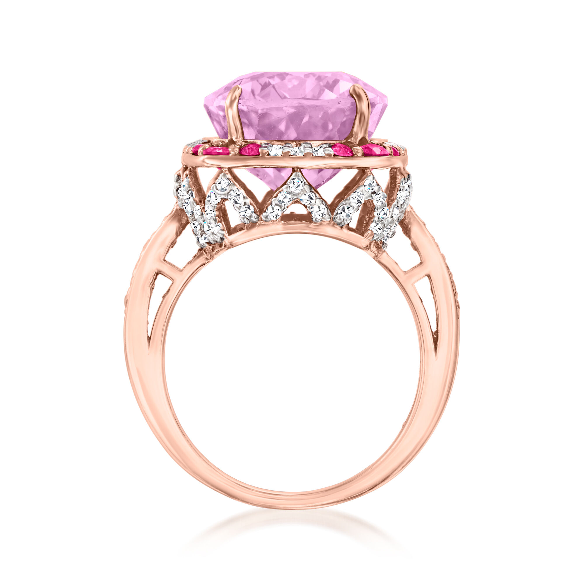 13.00 Carat Kunzite, .80 ct. t.w. White Zircon and .50 ct
