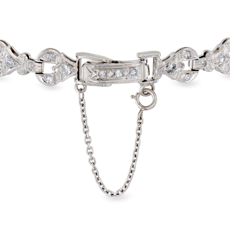 C. 1990 Vintage 1.55 ct. t.w. Diamond Bracelet in Platinum. 6.75&quot; image number 2