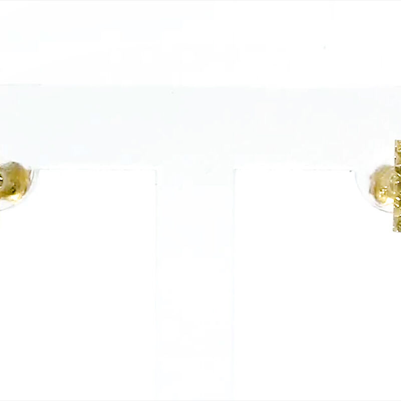 14kt Yellow Gold Bar Earrings image number 2