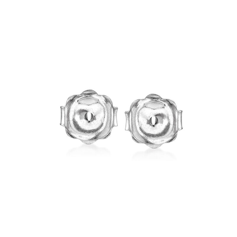 Italian 14kt White Gold Large 7mm Earring Backings image number 1