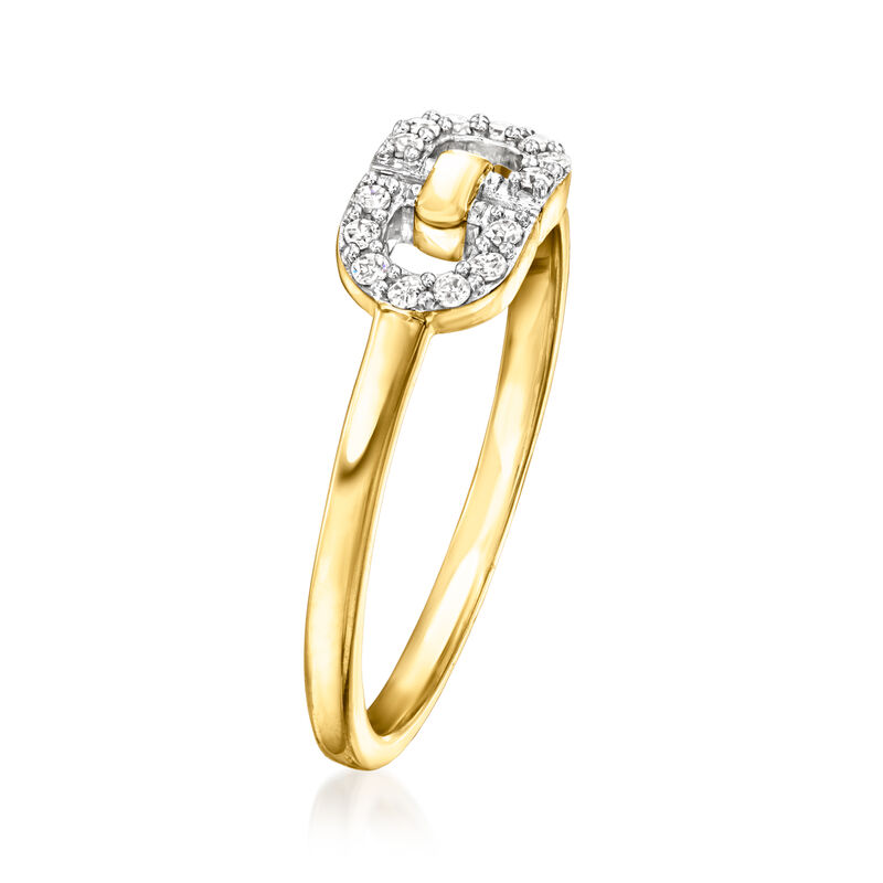 .10 ct. t.w. Diamond Paper Clip Link Ring in 14kt Yellow Gold image number 2