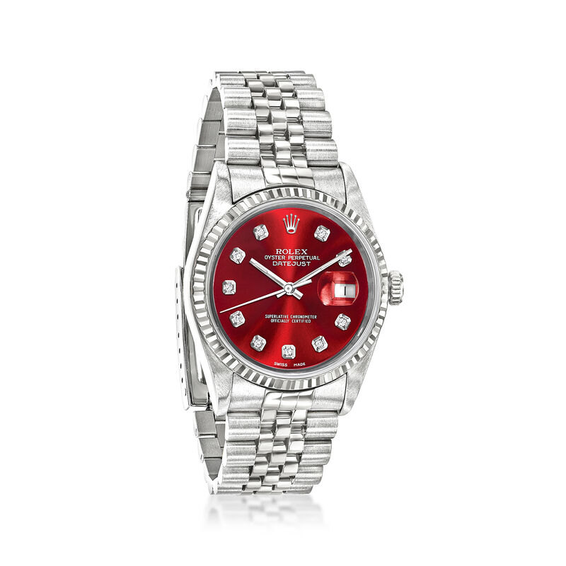Pre-Owned Rolex Datejust Men's 36mm Automatic Stainless Steel and 18kt White Gold Watch  image number 0