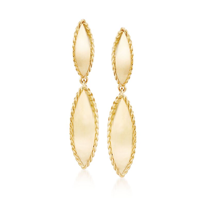 Roberto Coin &quot;Gourmette&quot; 18kt Yellow Gold Drop Earrings image number 0
