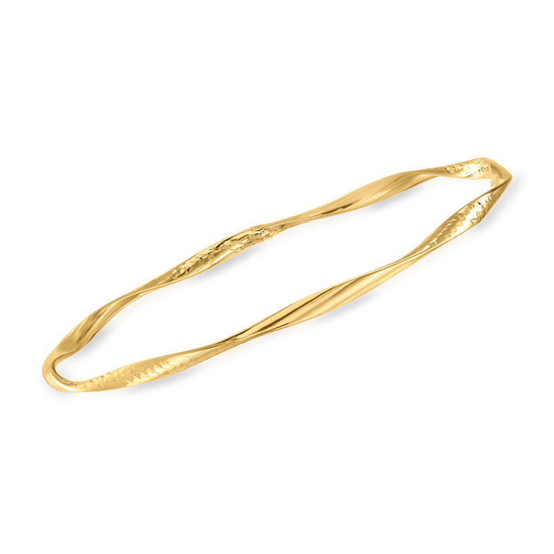 Italian 14kt Yellow Gold Twisted Bangle Bracelet image number 0