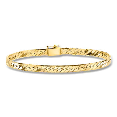 C. 1980 Vintage 14kt Yellow Gold Fancy-Chain Bracelet