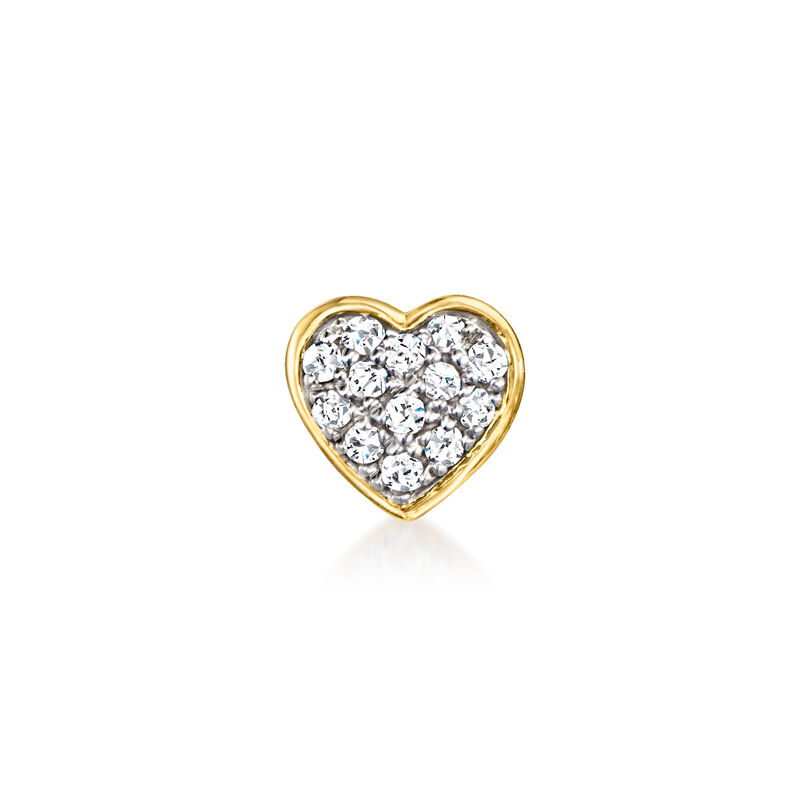 .15 ct. t.w. Diamond Jewelry Set: Three Single Cuff, Heart and Hoop Earrings in 18kt Gold Over Sterling. 3/8&quot; image number 6