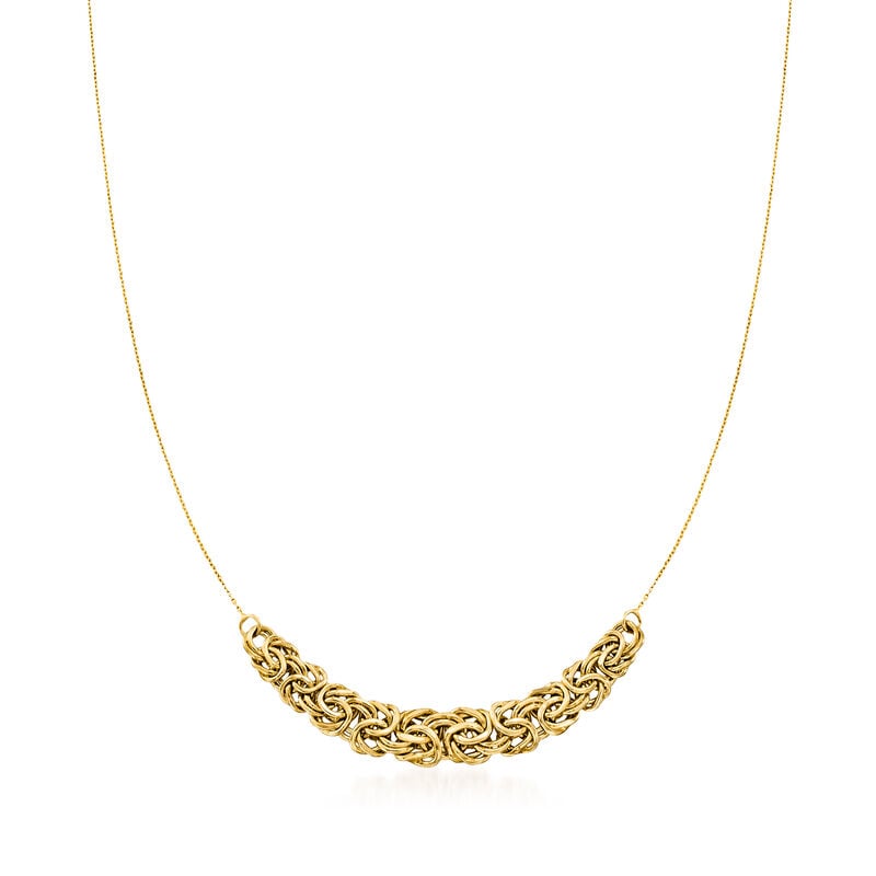 14kt Yellow Gold Byzantine Center Necklace image number 0