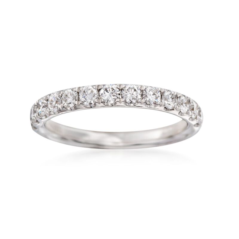 Henri Daussi .70 ct. t.w. Diamond Wedding Ring in 18kt White Gold image number 0