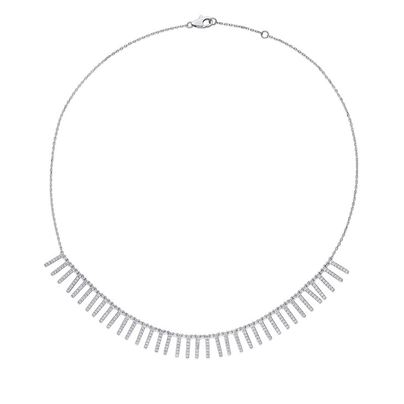 1.50 ct. t.w. Diamond Necklace in 14kt White Gold. 15.25&quot; image number 1