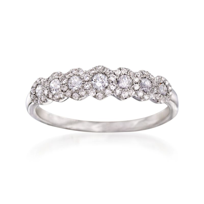 .65 ct. t.w. Diamond Wedding Ring in 18kt White Gold image number 0