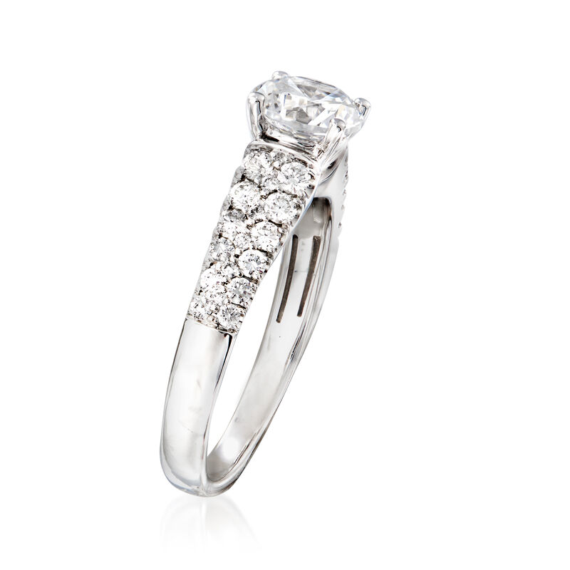 Simon G. .48 ct. t.w. Diamond Engagement Ring in 18kt White Gold. Size 5 image number 2