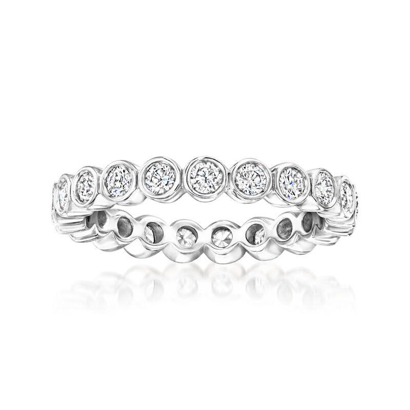 1.00 ct. t.w. Bezel-Set Lab-Grown Diamond Eternity Band in Sterling Silver image number 0