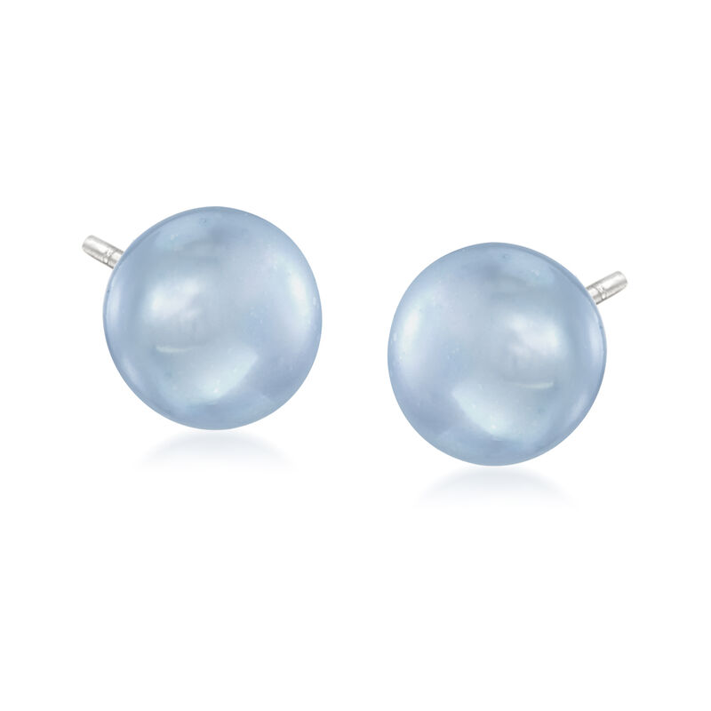 8-8.5mm Multicolored Cultured Pearl Jewelry Set: Eight Pairs of Stud Earrings with Sterling Silver  image number 6
