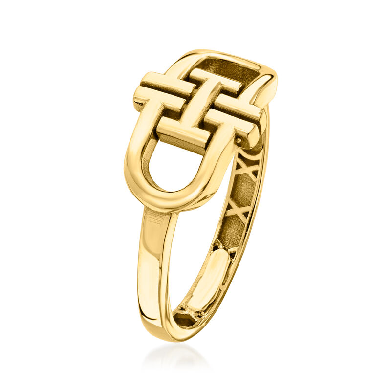 14kt Yellow Gold Interlocking-Link Ring image number 2
